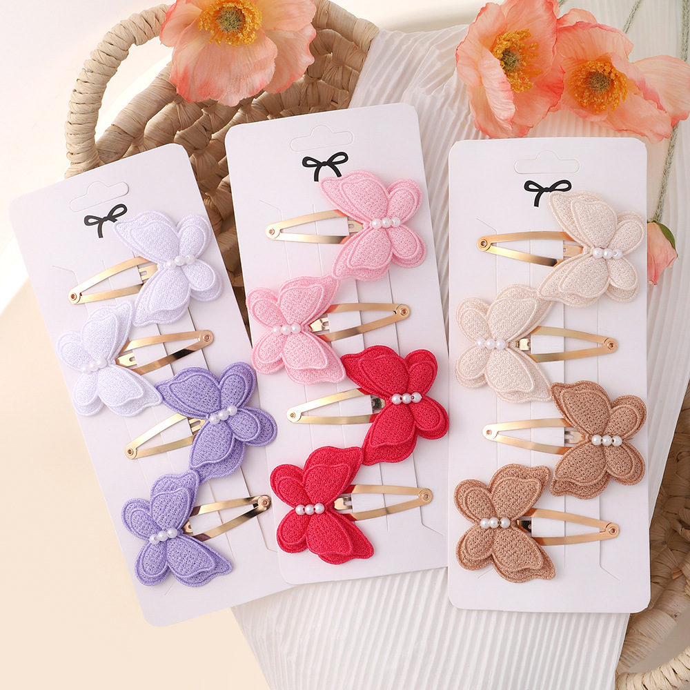 4Pcs/set Butterfly Hair Clip S - Baby Products Set incelemesi ve fiyatı