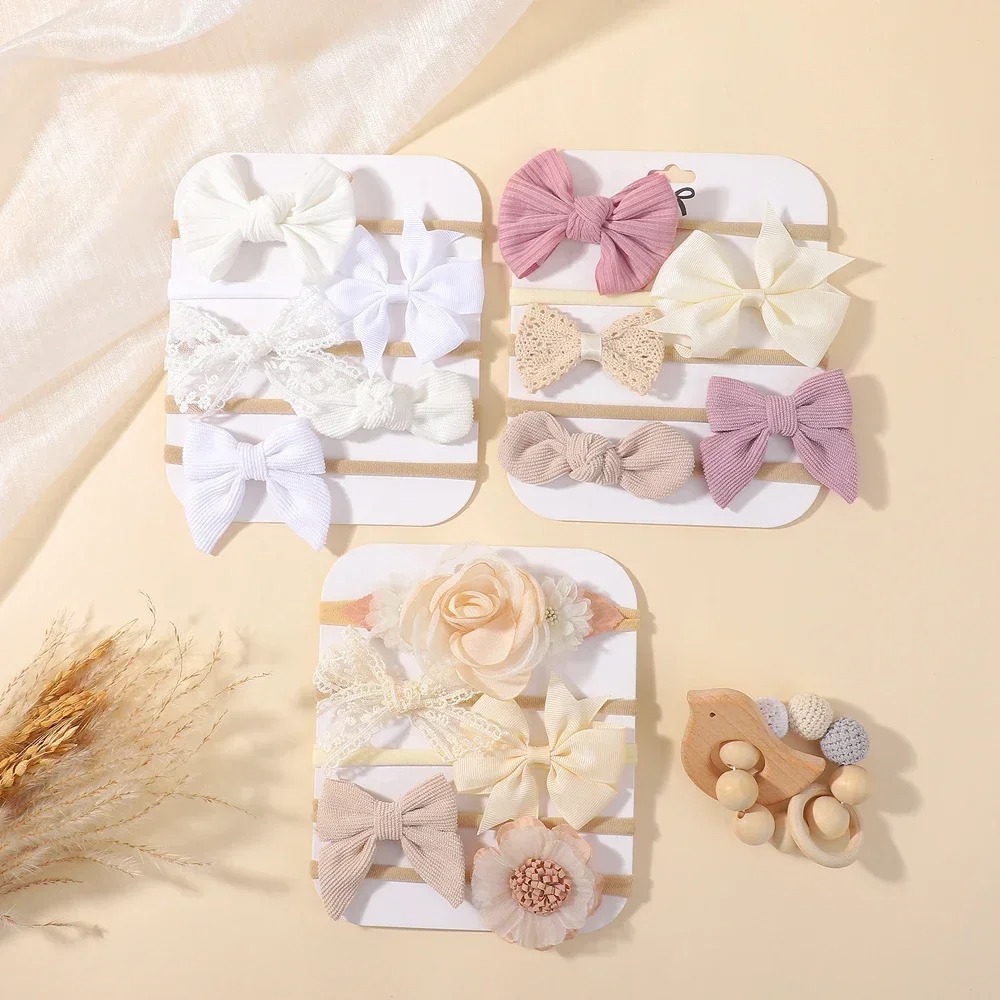 5Pcs Baby Flower Lace Bow Head - Baby Products Set incelemesi ve fiyatı