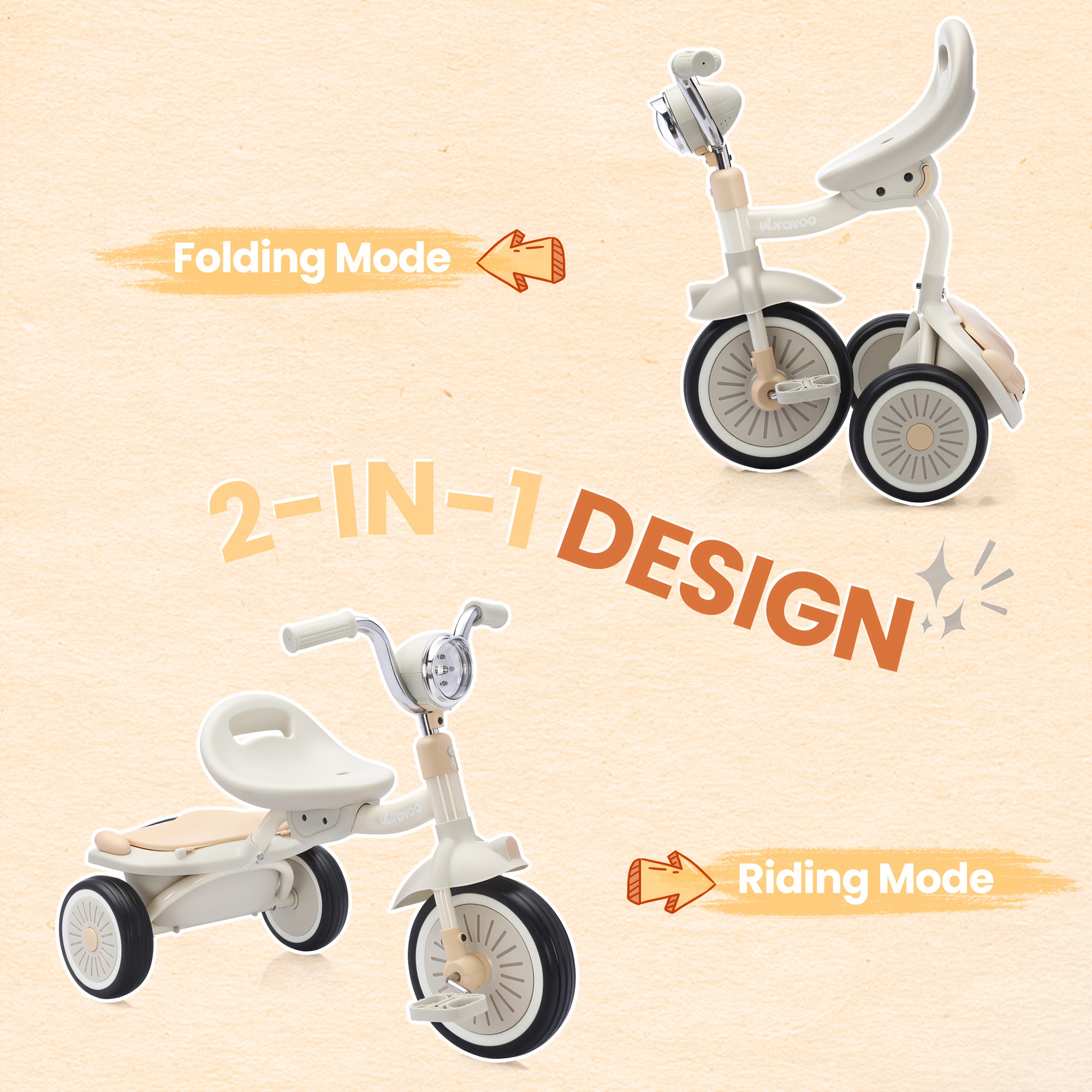 4-in-1 Kids Tricycle – 3-Wheel - Baby Products 1 Year incelemesi ve fiyatı